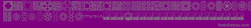 KufiPattern Font – Gray Fonts on Purple Background