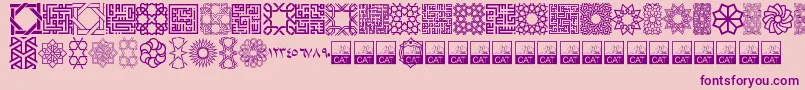 KufiPattern Font – Purple Fonts on Pink Background