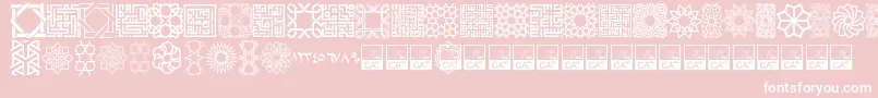 KufiPattern Font – White Fonts on Pink Background