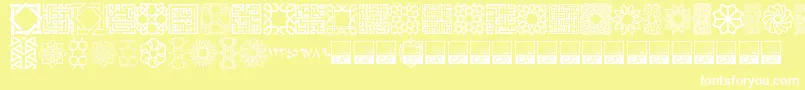 fuente KufiPattern – Fuentes Blancas Sobre Fondo Amarillo
