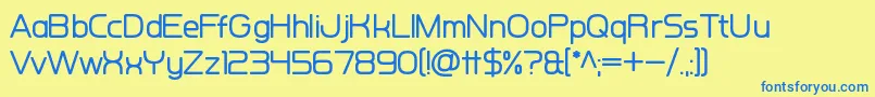Kuiper Belt Font – Blue Fonts on Yellow Background