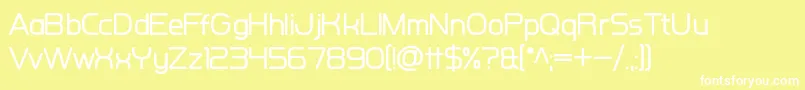 Kuiper Belt Font – White Fonts on Yellow Background