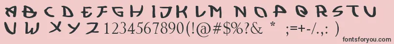 Kujiwara Demo Font – Black Fonts on Pink Background