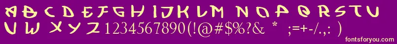 More about Kujiwara Demo Font Kujiwara Demo Font – Yellow Fonts on Purple Background