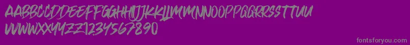 Kulan Regular-Schriftart – Graue Schriften auf violettem Hintergrund