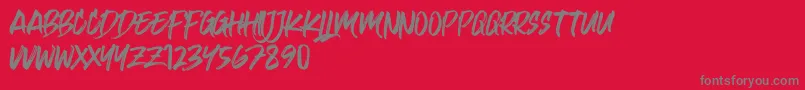 Kulan Regular Font – Gray Fonts on Red Background