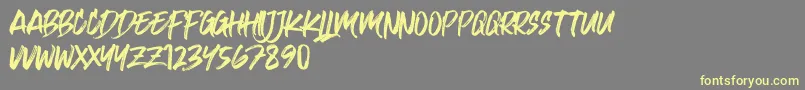 Kulan Regular Font – Yellow Fonts on Gray Background