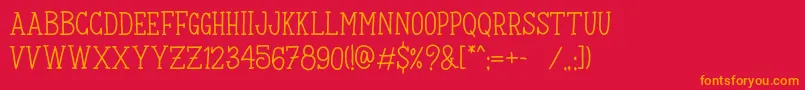 Kulon Font – Orange Fonts on Red Background