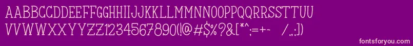 Kulon Font – Pink Fonts on Purple Background