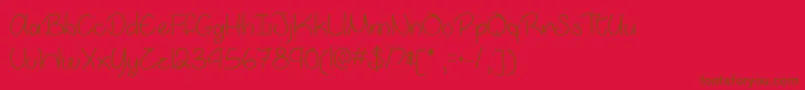 MarchIntoSpringTtf Font – Brown Fonts on Red Background