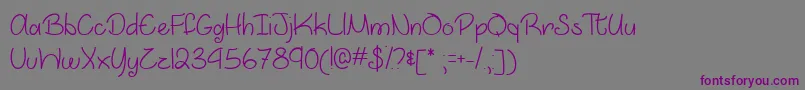 Шрифт MarchIntoSpringTtf – фиолетовые шрифты на сером фоне