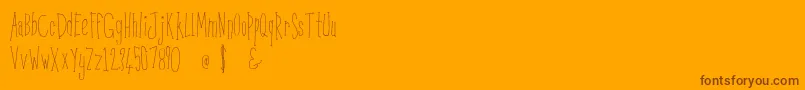 Weitere Informationen zur Kunang Kunang-Schriftart Kunang Kunang-Schriftart – Braune Schriften auf orangefarbenem Hintergrund