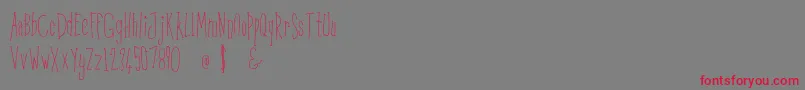 Kunang Kunang Font – Red Fonts on Gray Background