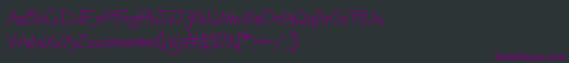 Kunette Kid Dot Font – Purple Fonts on Black Background