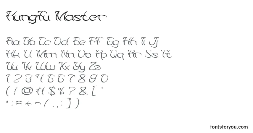 A fonte Kungfu Master – alfabeto, números, caracteres especiais