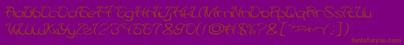 Kungfu Master Font – Brown Fonts on Purple Background