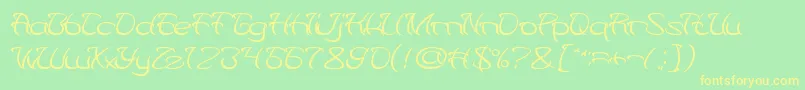 Kungfu Master Font – Yellow Fonts on Green Background