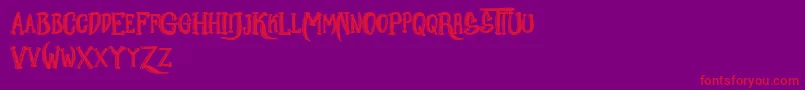 Kuramo DEMO Font – Red Fonts on Purple Background