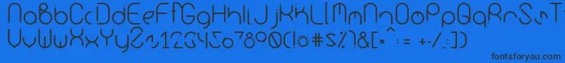 Kurba Font – Black Fonts on Blue Background