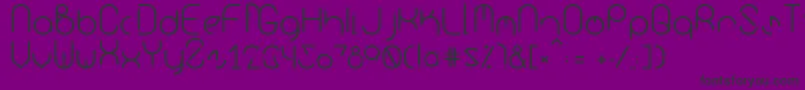 Kurba Font – Black Fonts on Purple Background