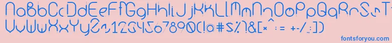Kurba Font – Blue Fonts on Pink Background
