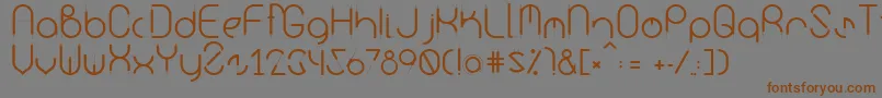 Kurba Font – Brown Fonts on Gray Background