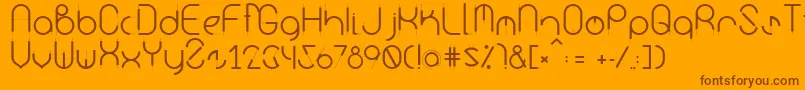 Kurba Font – Brown Fonts on Orange Background