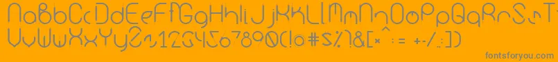 フォントKurba – オレンジの背景に灰色の文字