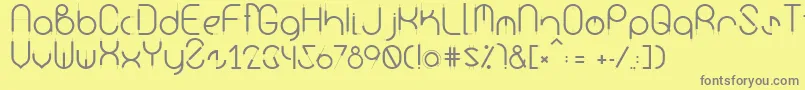 Kurba Font – Gray Fonts on Yellow Background