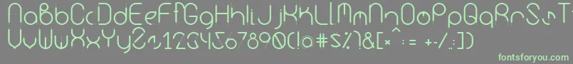 Kurba Font – Green Fonts on Gray Background