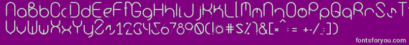 Kurba Font – Green Fonts on Purple Background