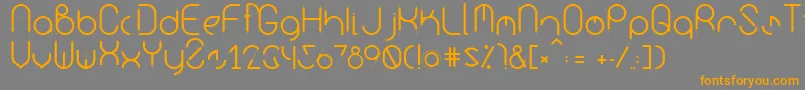Kurba Font – Orange Fonts on Gray Background
