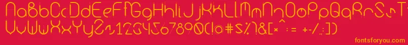 Kurba Font – Orange Fonts on Red Background