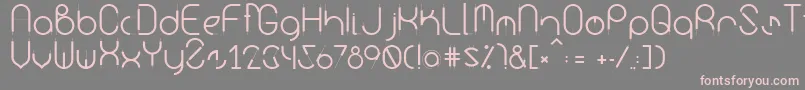 フォントKurba – 灰色の背景にピンクのフォント