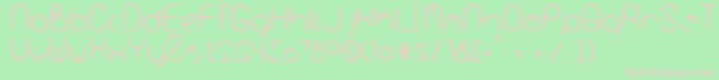 Kurba Font – Pink Fonts on Green Background