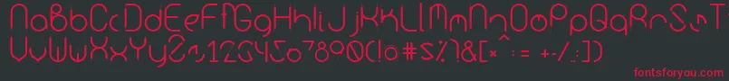 Шрифт Kurba – красные шрифты на чёрном фоне