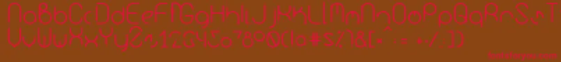 Kurba Font – Red Fonts on Brown Background