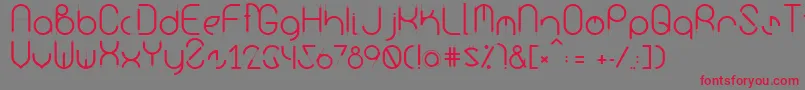 Kurba Font – Red Fonts on Gray Background