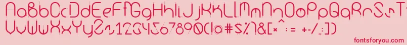 Kurba Font – Red Fonts on Pink Background