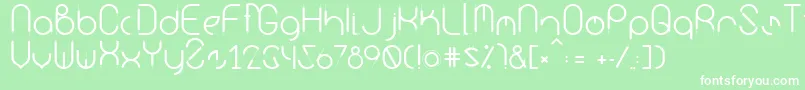 Kurba Font – White Fonts on Green Background