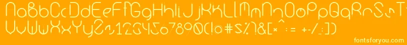 Kurba Font – Yellow Fonts on Orange Background