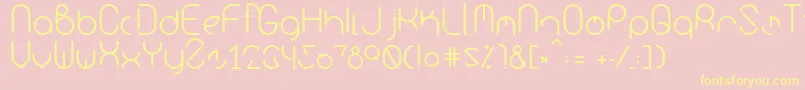 Kurba Font – Yellow Fonts on Pink Background