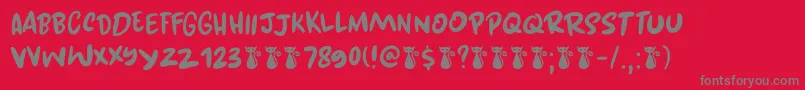 Kuroneko DEMO Font – Gray Fonts on Red Background