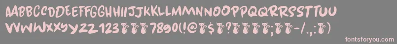 Kuroneko DEMO-Schriftart – Rosa Schriften auf grauem Hintergrund