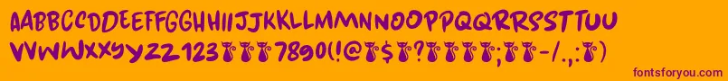 Kuroneko DEMO Font – Purple Fonts on Orange Background