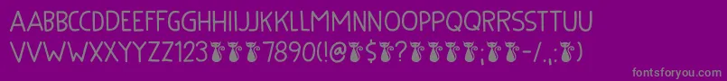 Kuroneko Kaps DEMO-Schriftart – Graue Schriften auf violettem Hintergrund
