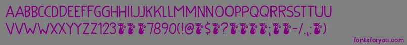 Kuroneko Kaps DEMO Font – Purple Fonts on Gray Background