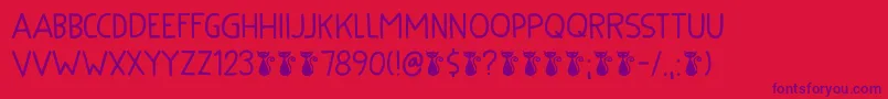 Kuroneko Kaps DEMO Font – Purple Fonts on Red Background