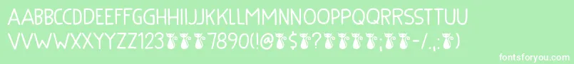 フォントKuroneko Kaps DEMO – 緑の背景に白い文字
