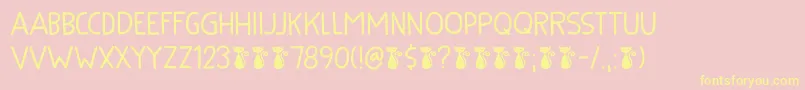 Kuroneko Kaps DEMO Font – Yellow Fonts on Pink Background